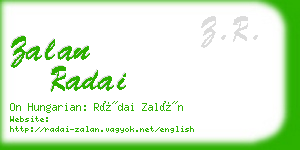 zalan radai business card